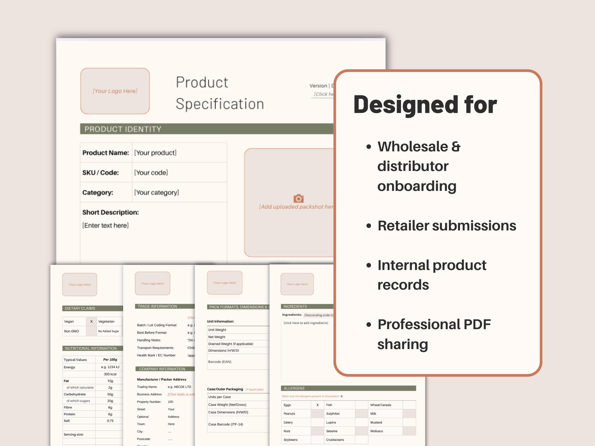 food product spec sheet template BatchSpec food product spec sheet template